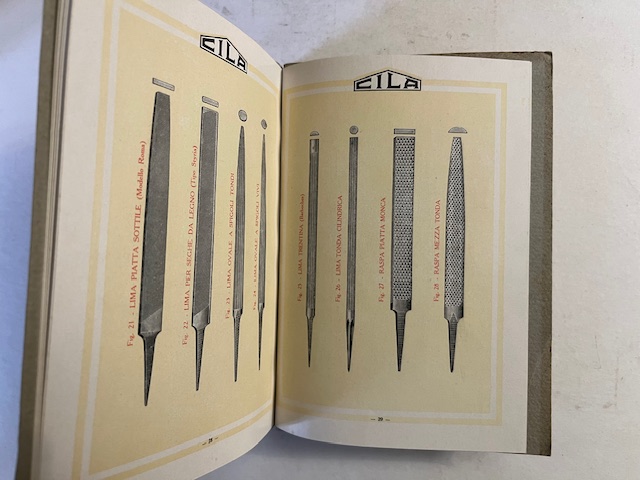 F.i.l.u.t. Fabbriche italiane. Fabbricazione di lime e raspe con il migliore acciaio fuso al crogiuolo (Catalogo)